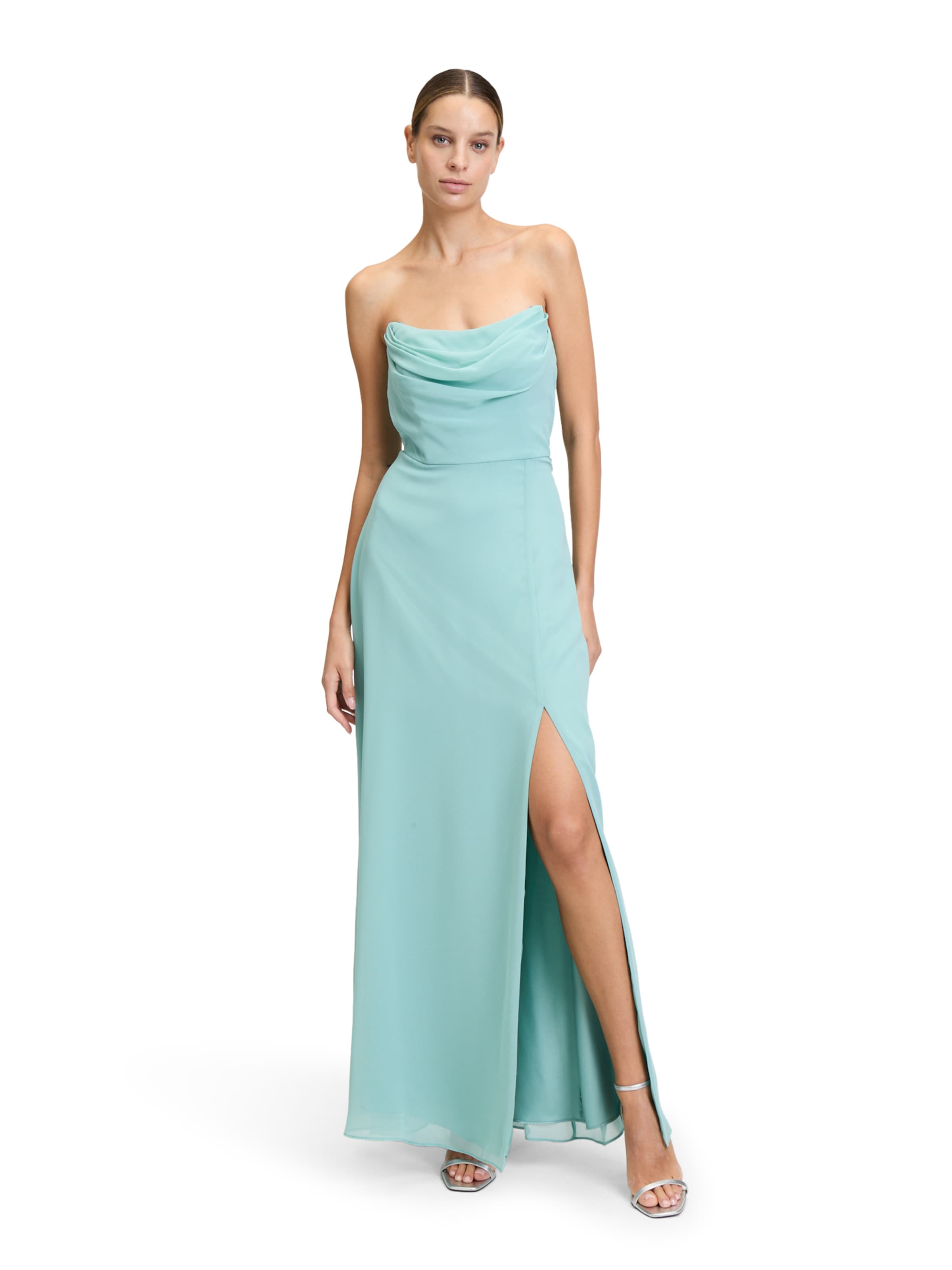 Abito da sera di Vera Mont in verde: frontale