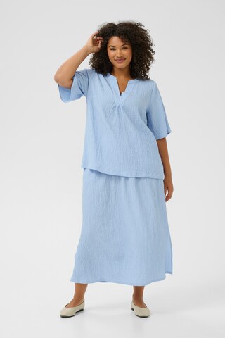 KAFFE CURVE - Saia 'KCMorine' em azul: frente