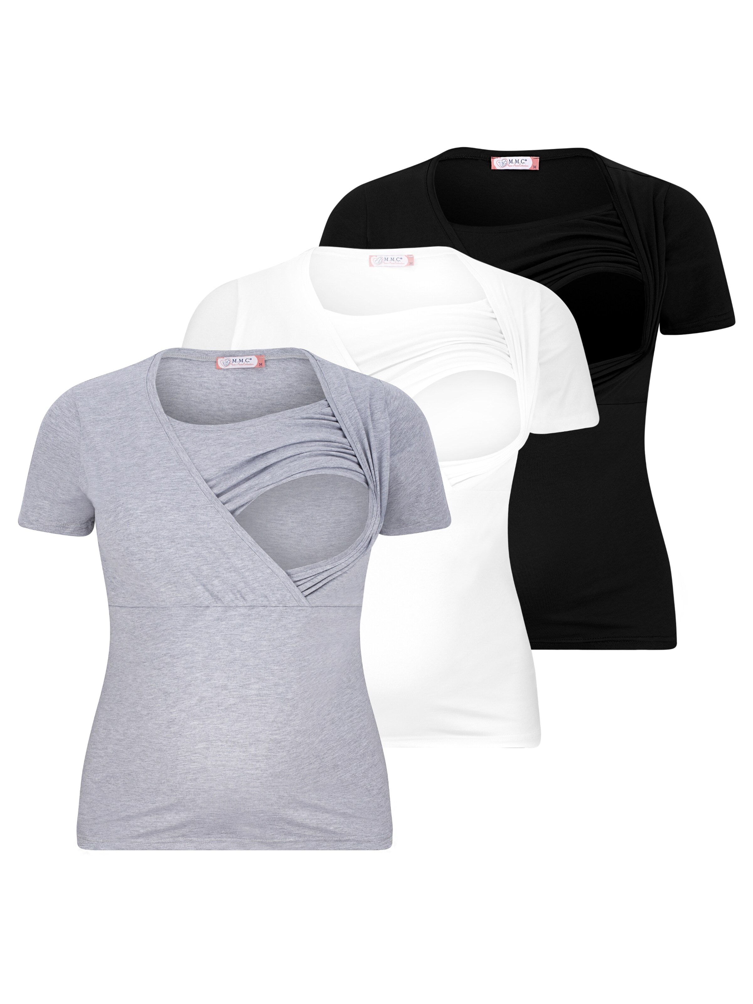 M.M.C. Shirt 'Stillshirt Umstandsmode' in Grey: front