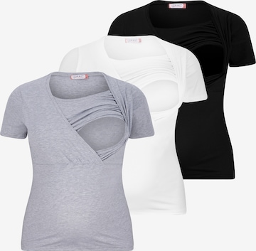 M.M.C. Shirt 'Stillshirt Umstandsmode' in Grey: front