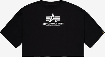ALPHA INDUSTRIES Shirt in Zwart: voorkant