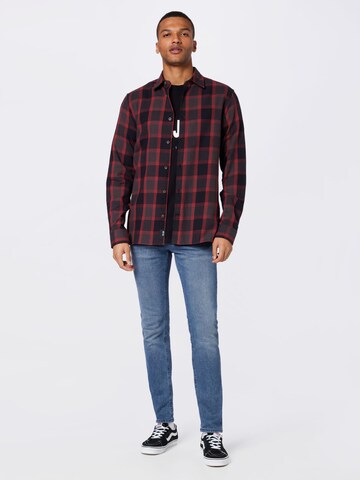 Only & Sons Regular Fit Hemd 'TEX' in Rot