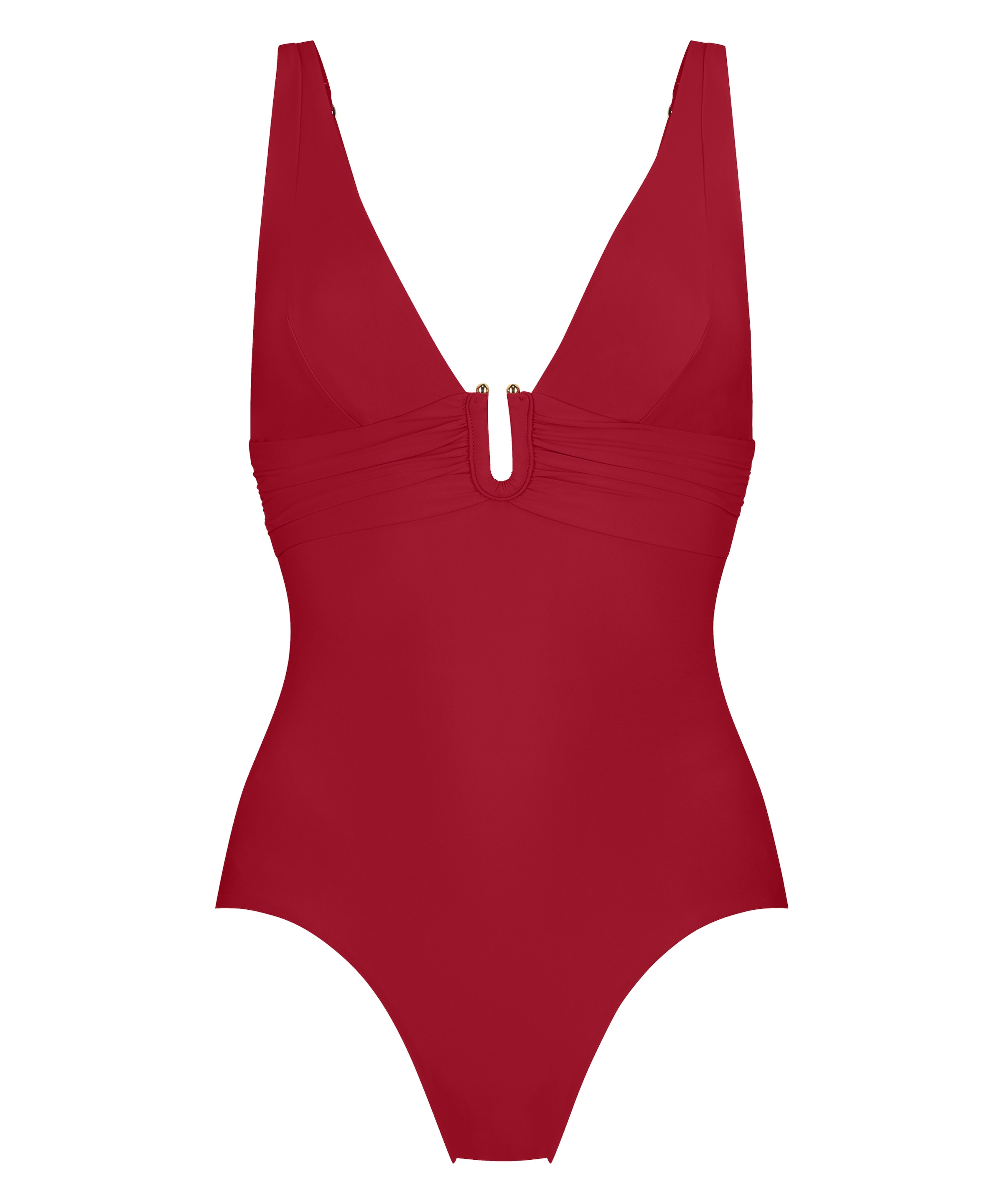 Hunkemöller Kolmnurk Korrigeeriv ujumistrikoo 'Luna', värv punane: eest vaates