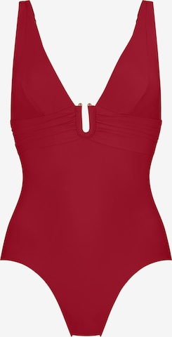 raudona Hunkemöller Trikampė Uždaras maudymosi kostiumėlis 'Luna': priekis