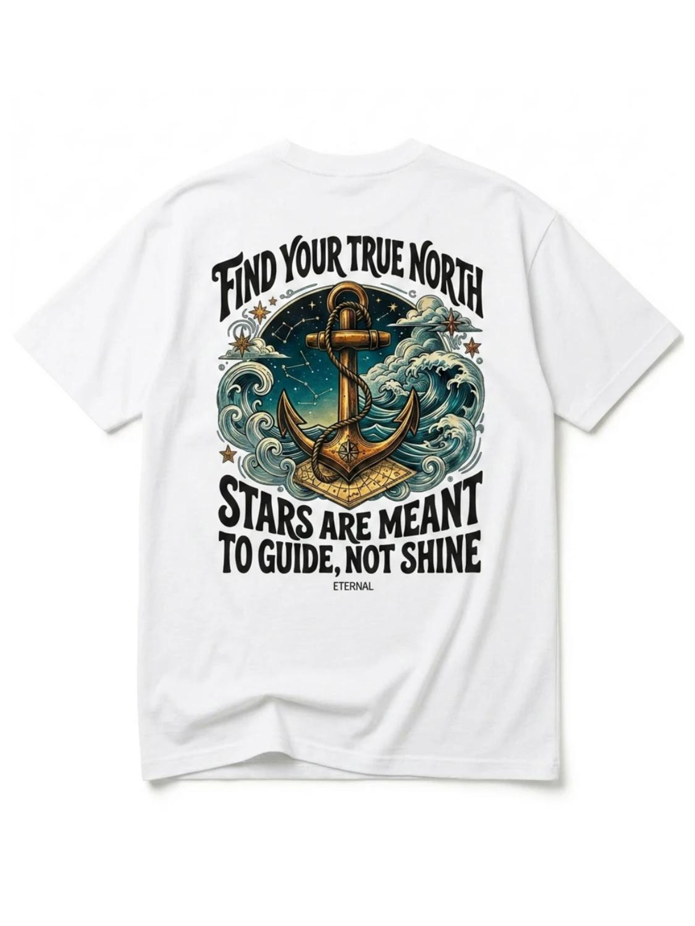 Eternal Shirt 'True North' in Wit: voorkant