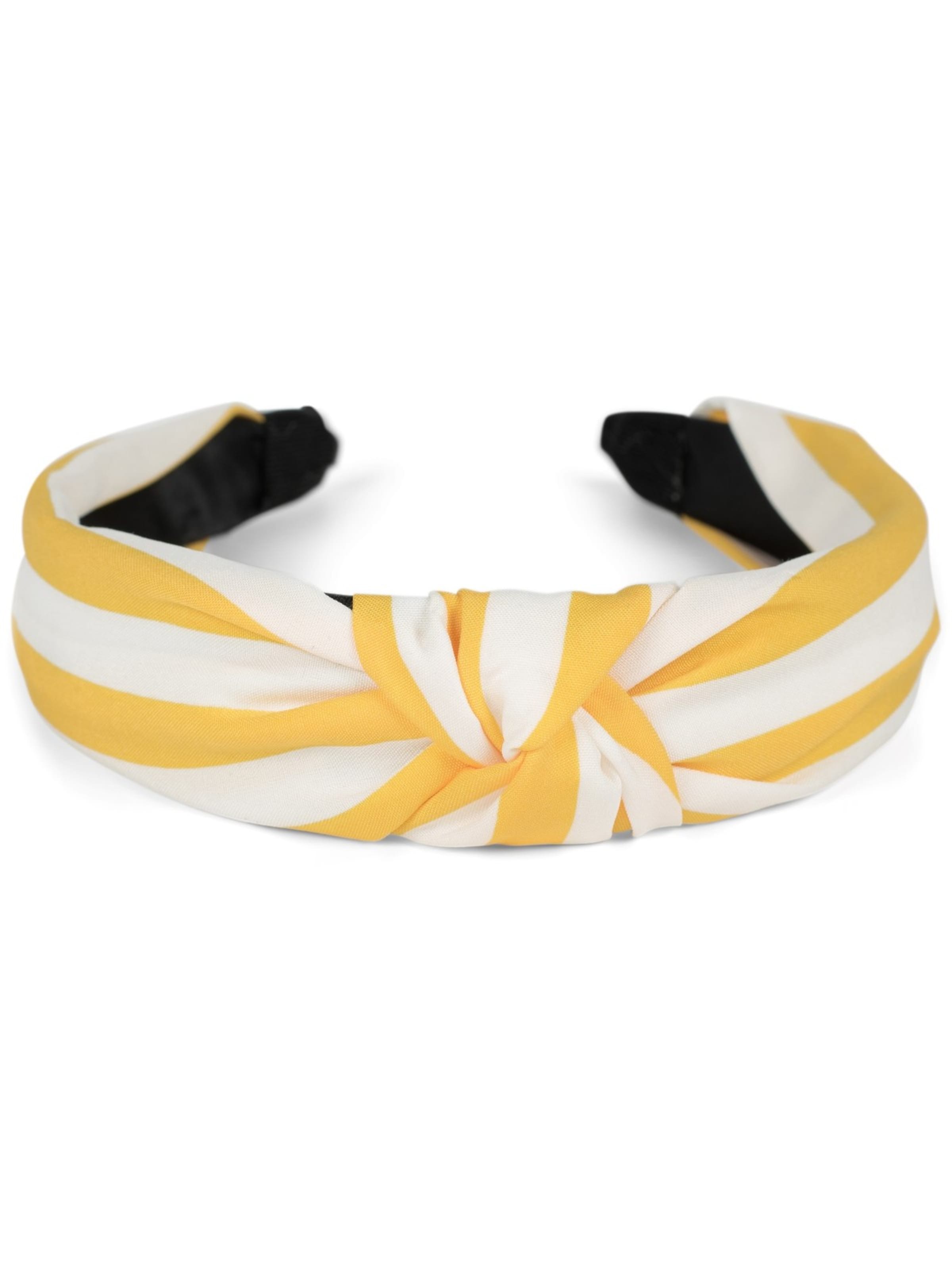 styleBREAKER Haarschmuck 'Haarreif mit Streifen Muster'‌‌‌‌‌ in gelb, Produktansicht