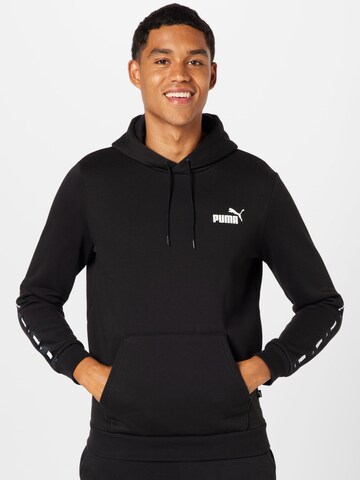 PUMA Athletic Sweatshirt in Black: front