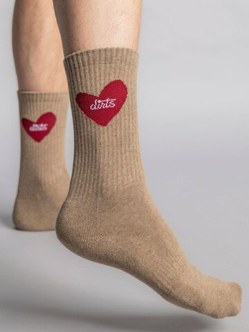 Dirts Socks 'Heart Socks 2.0' in Brown