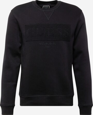 melns GUESS Sportisks džemperis: no priekšpuses