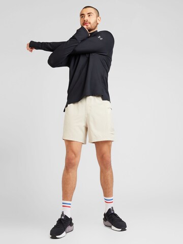 UNDER ARMOUR Regular Workout Pants 'Run Trail' in Beige