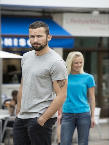 Clique Shirt '5-Pack Clique Basic T-Shirt 100% Katoen Blauw' in Grijs