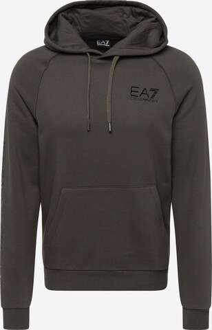 Sweat-shirt EA7 Emporio Armani en noir : devant