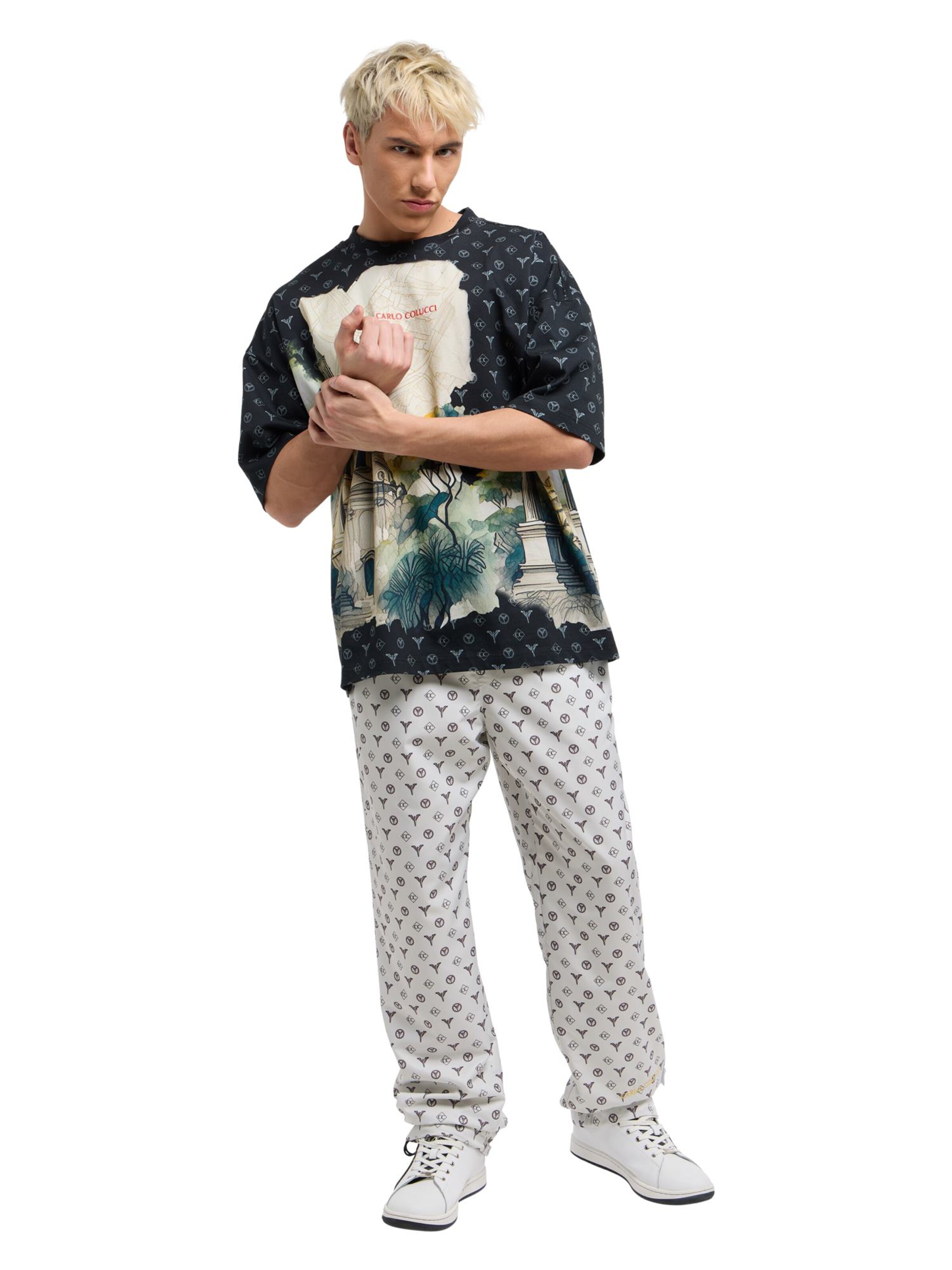 Carlo Colucci Loose fit Pants 'Eritale' in White