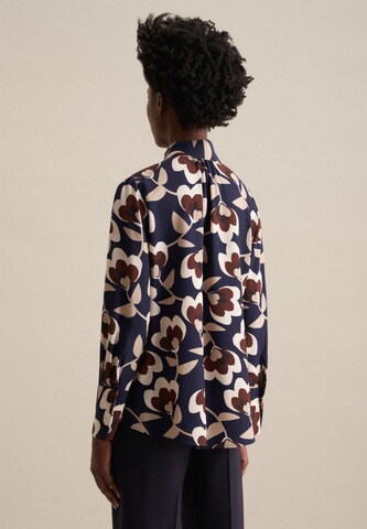 SEIDENSTICKER Blouse ' Schwarze Rose ' in Blauw