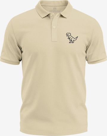 Neverless Shirt 'Polygon T-Rex' in Beige: front
