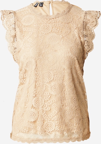 Camicia da donna 'PCOlline' di PIECES in beige: frontale