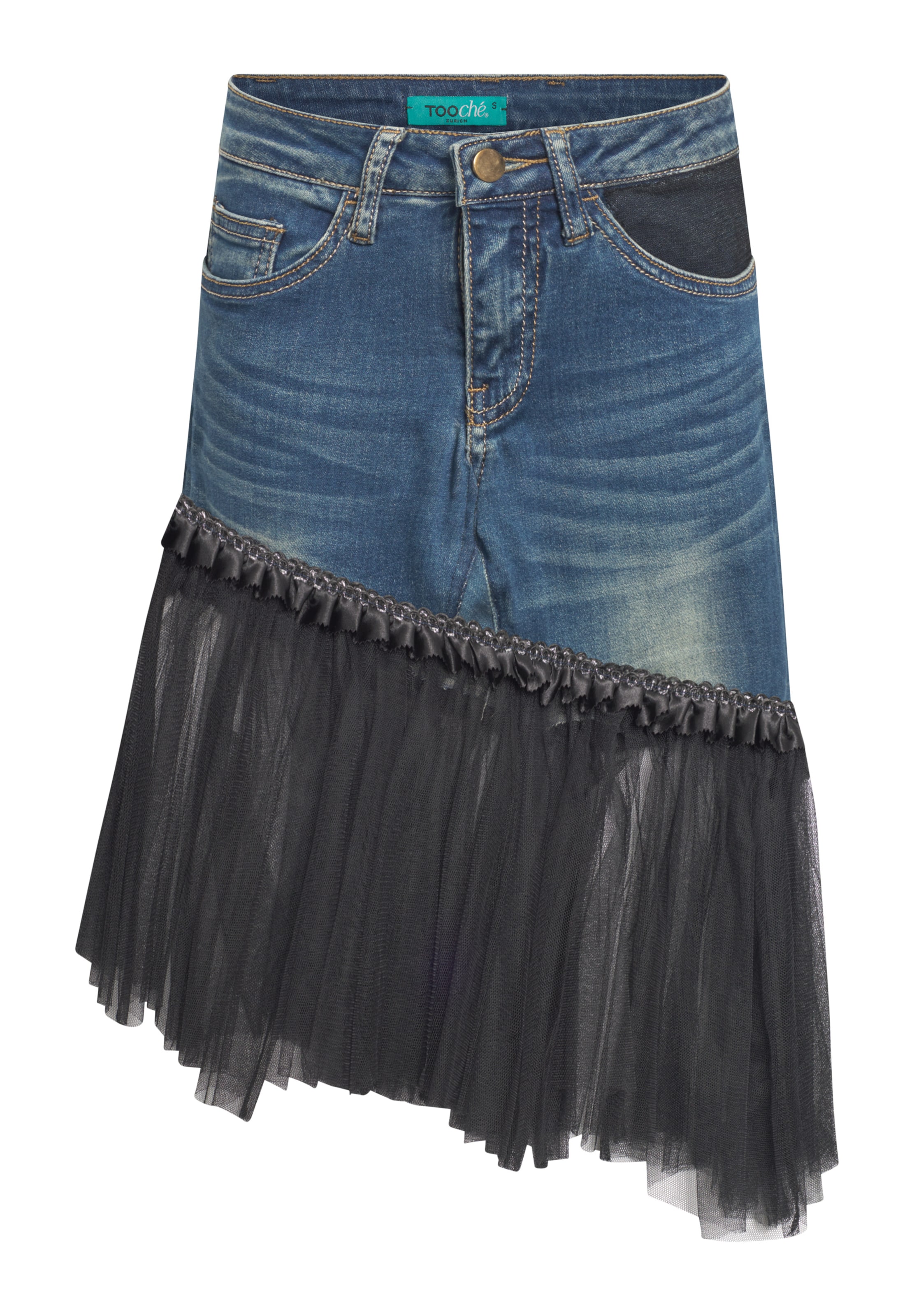 TOOche Skirt in Blue: front