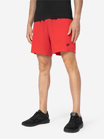 4F Normální Sportovní kalhoty – červená: přední strana
