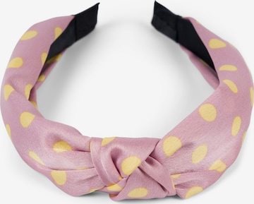 styleBREAKER Hair jewelry 'Haarreif gepunktet mit Knoten Rockabilly' in Pink: front