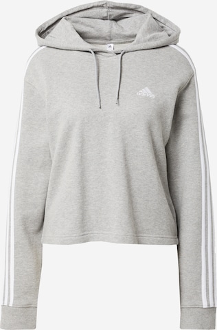 ADIDAS SPORTSWEAR Αθλητική μπλούζα φούτερ 'Essentials 3-Stripes French Terry ' σε γκρι: μπροστά