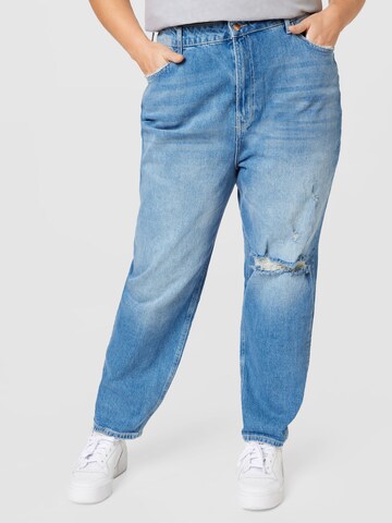 River Island Plus Regular Jeans in Blue: front