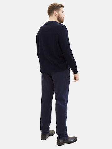 TOM TAILOR Men + Regular Chino trousers 'Thermolite®' in Blue