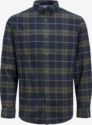 JACK & JONES Button Up Shirt in Blue: front