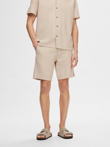 SELECTED HOMME regular Bukser i beige: forside