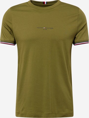 T-Shirt TOMMY HILFIGER en vert : devant