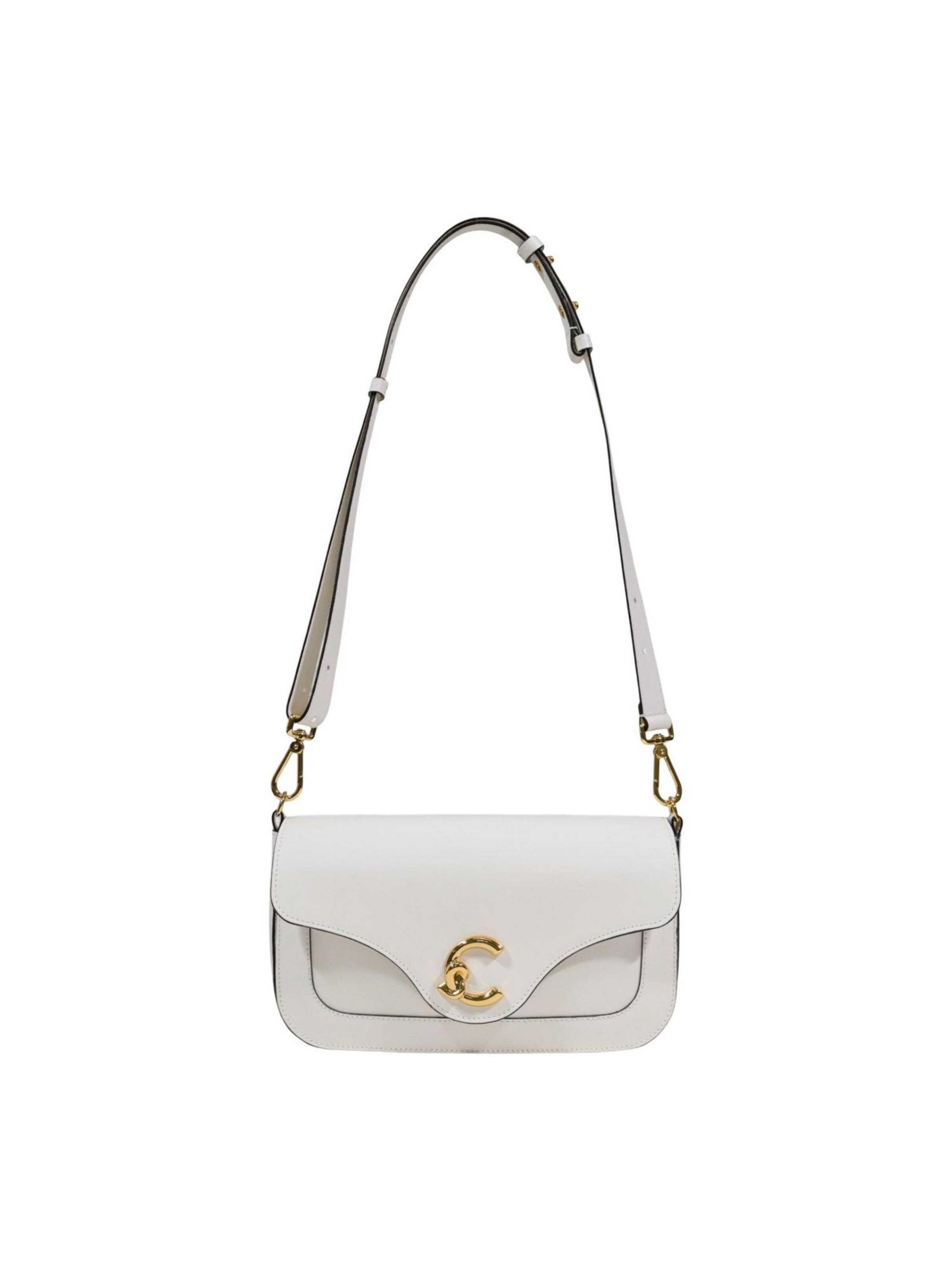 Sac bandoulière Coccinelle en blanc : devant
