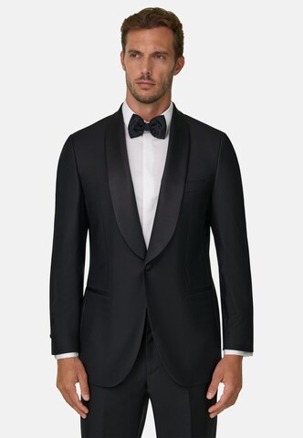 Boggi Milano Regular fit Business-colbert in Zwart: voorkant