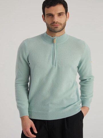 SILK & CASHMERE Pullover in Grün: Vorderseite