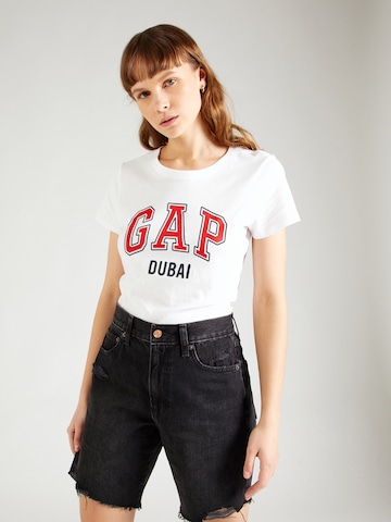 GAP Shirt 'DUBAI' in White: front