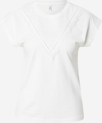 T-shirt 'ONLDELIA' ONLY en blanc : devant