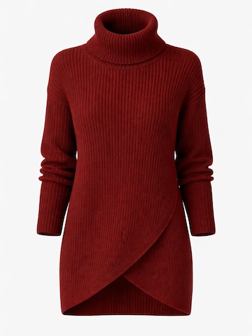 Worldclassca Sweater 'Rollkragen Pullover Lang' in Red: front
