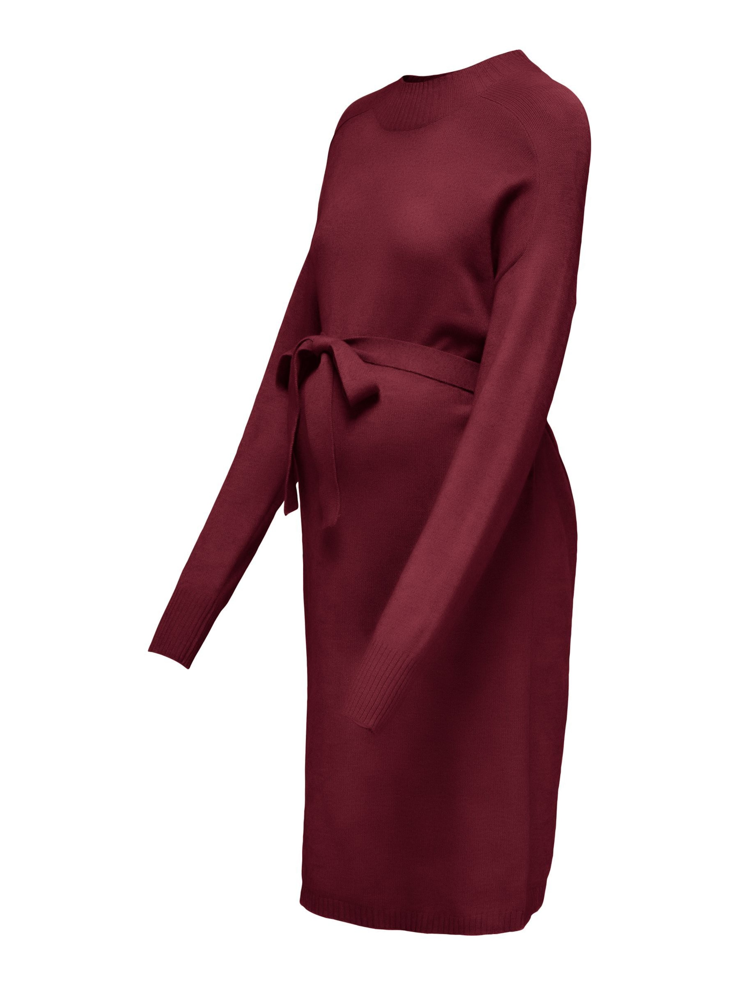 Only Maternity - Vestido de punto 'LEVA ' en rojo: frente