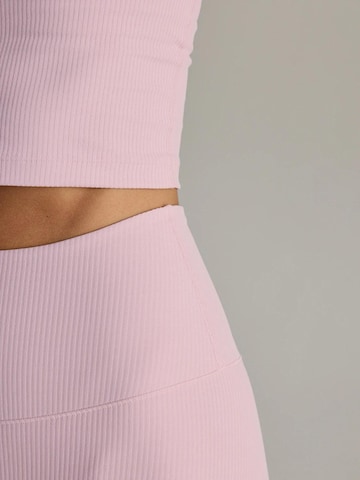 Hey Honey - Skinny Leggings 'Cropped & Ribbed Leggings' en rosa
