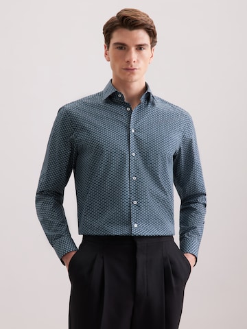 Fit confort Chemise business 'Schwarze Rose' SEIDENSTICKER en bleu : devant
