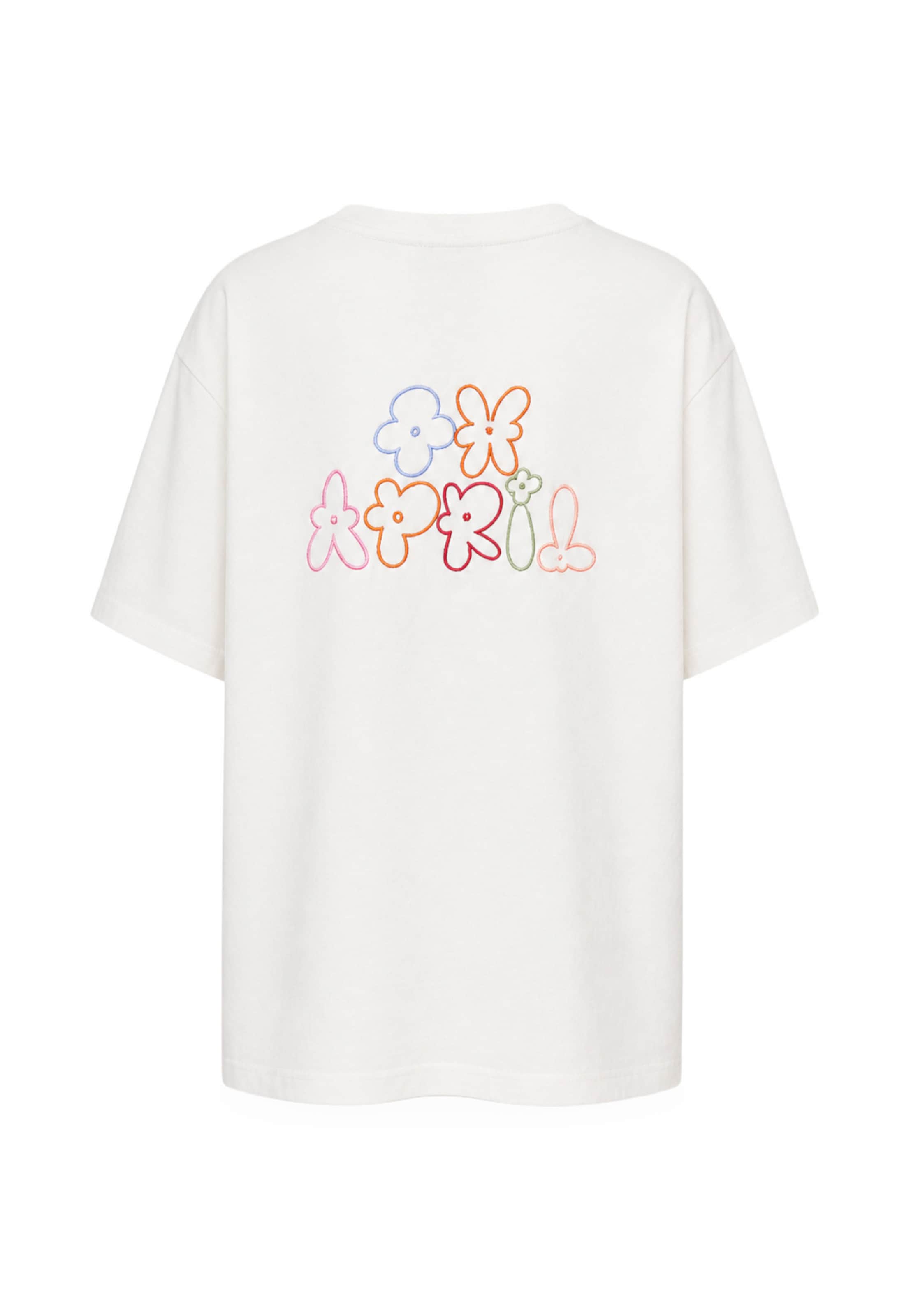 OH APRIL Shirt 'Flower' in Wit