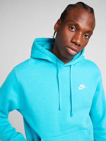 Nike Sportswear Rovný strih Mikina 'Club Fleece' - Modrá