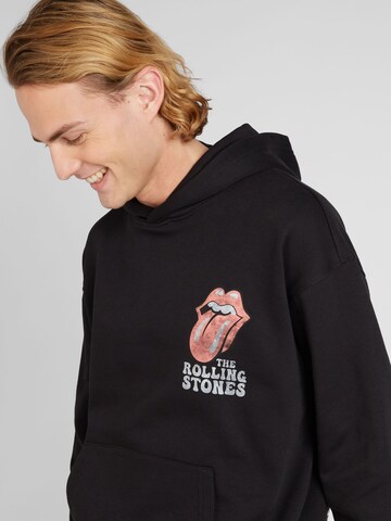 Only & Sons Sweatshirt 'ROLLING STONES' in Zwart