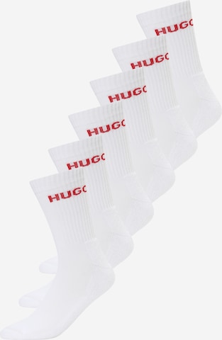 Chaussettes HUGO Red en blanc : devant