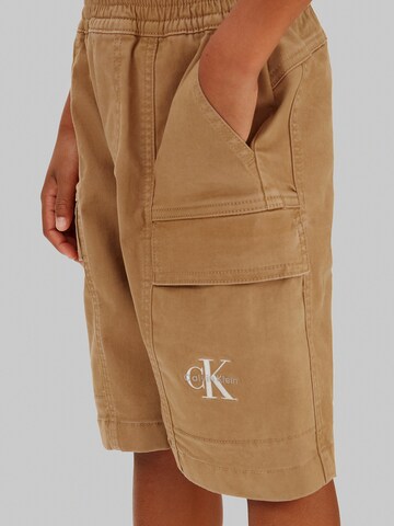 Calvin Klein Jeans Wide Leg Shorts in Braun