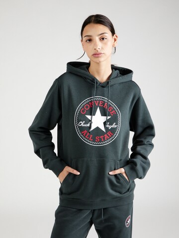 CONVERSE Sweatshirt 'Go-To All Star' in Groen: voorkant