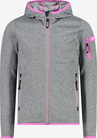 CMP Athletic Fleece Jacket in Grey: front