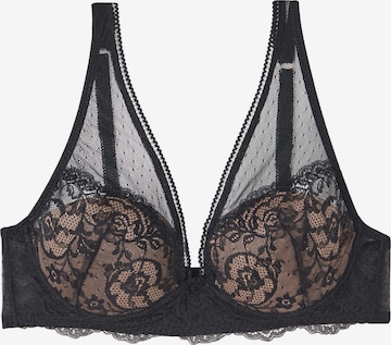 INTIMISSIMI Balconette Bra in Black: front