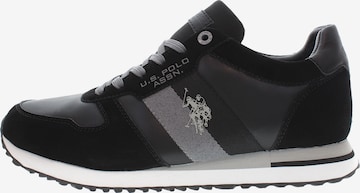 Baskets basses U.S. POLO ASSN. en noir : devant