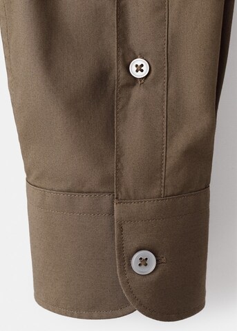 MANGO MAN Regular fit Button Up Shirt 'Play' in Brown