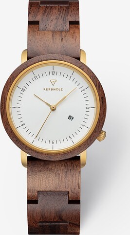 Kerbholz Analog Watch in Brown: front