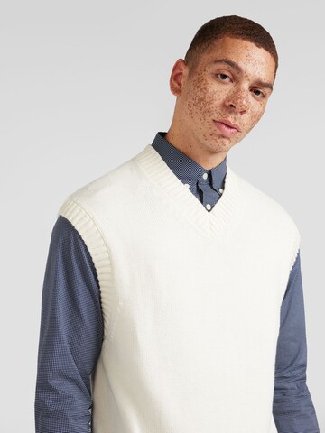 JACK & JONES Sweater Vest 'JORFREDERIKSBERG' in Beige